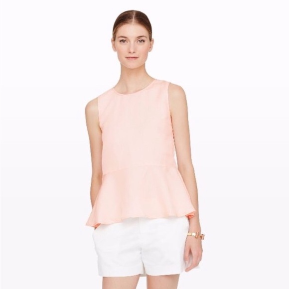 REDUCED! Club Monaco Seymour peplum sleeveless top. Very soft pink! Sz S - Picture 4 of 17